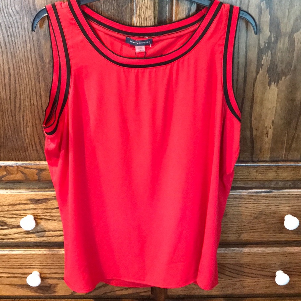 Tommy Hilfiger Red Black Tank Top Sz XL NWT
